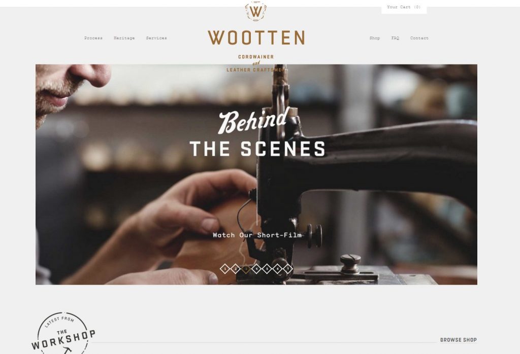 Site wootten.com.au first page
